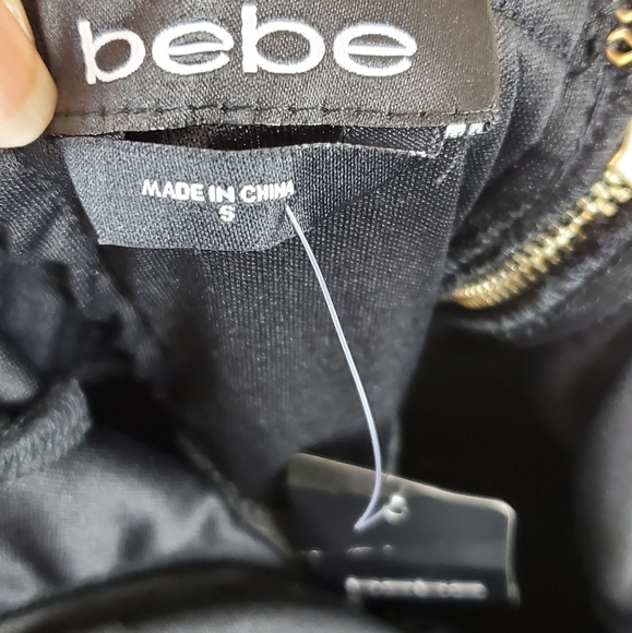 Bebe black mesh contrast bandage dress (Small) - Picture 4 of 4